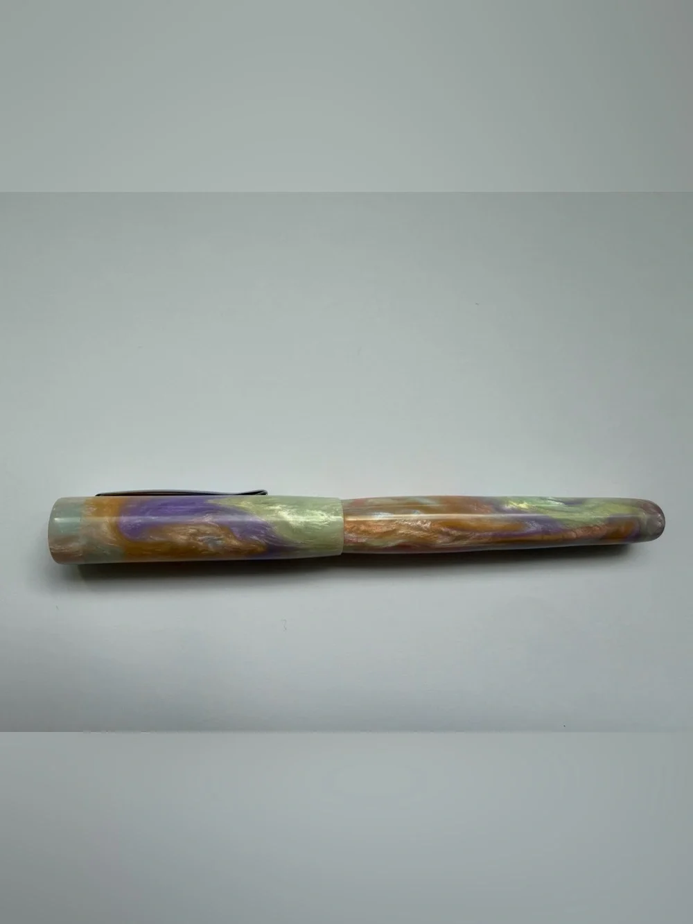 New River City Fountain Pen Company Opal Dark Fineview Resin Rainbow Broad Nib